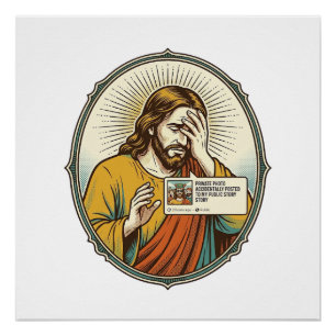 Jezus aan verhaal toegevoegd in plaats van directe perfect poster