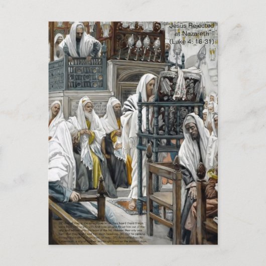 Jezus afgewezen bij Briefkaart Nazareth (Voorkant)