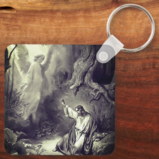 Jezus Agony in de tuin Sleutelhanger (Achterkant)