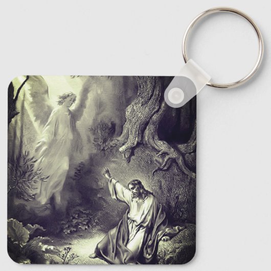 Jezus Agony in de tuin Sleutelhanger (Achterkant)
