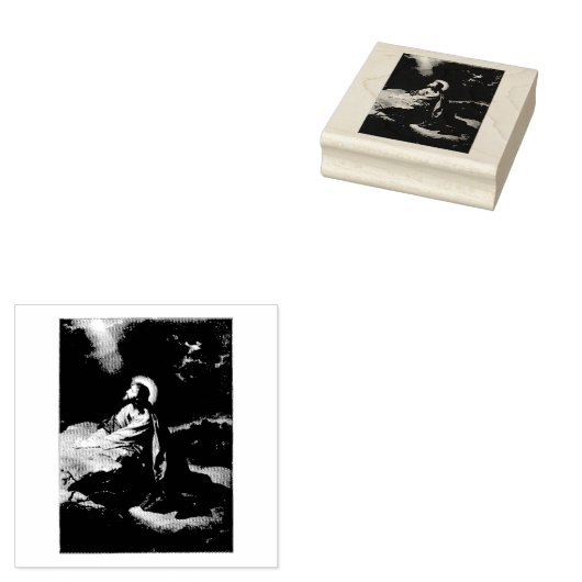 Jezus Agony in de tuin van Gethsemane Rubberstempel (Gestempeld)