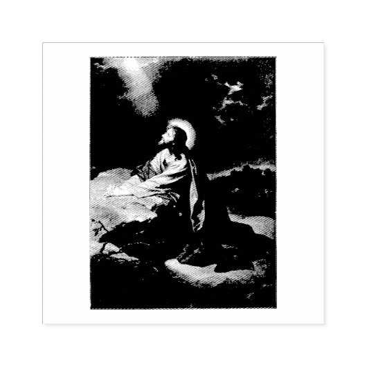 Jezus Agony in de tuin van Gethsemane Rubberstempel (Afrduk)