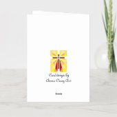 Jezus, al onze vreugde en zegeningen folie feestdagenkaart (Achterkant)