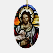 Jezus als de goede herder keramisch ornament (Rechts)