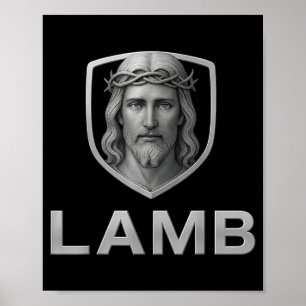 Jezus als het Lam Iconisch Christelijk Beeld  Poster