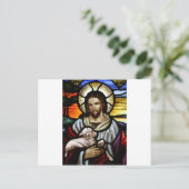 Jezus als het portret Good Shepherd Briefkaart (Staand voorkant)
