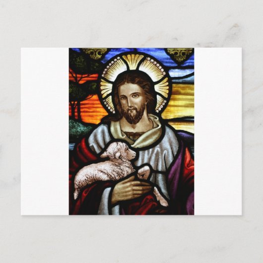 Jezus als het portret Good Shepherd Briefkaart (Voorkant)