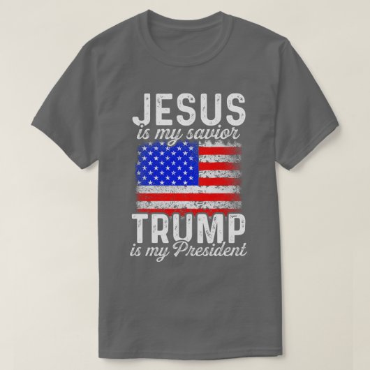 Jezus als Verlosser I als President T-shirt (Design voorkant)