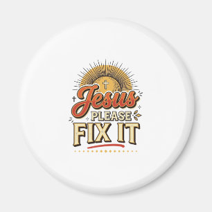 Jezus Alsjeblieft Repareer Vintage Christelijke Ty Magneet
