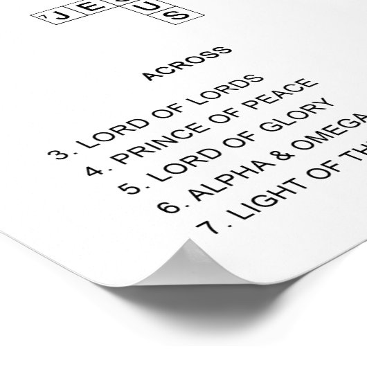 Jezus, altijd het antwoord op het Christelijke gel Poster (Hoek)