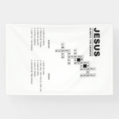 Jezus, altijd het antwoord op het Christelijke gel Spandoek (Horizontaal)