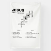 Jezus, altijd het antwoord op het Christelijke gel Spandoek (Verticaal)