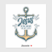 Jezus Anker van mijn leven Sticker (Vel)