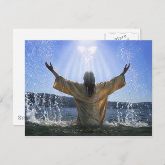 Jezus Baptisme Briefkaart (Voorkant / Achterkant)