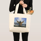 Jezus Baptisme Grote Tote Bag (Voorkant (product))