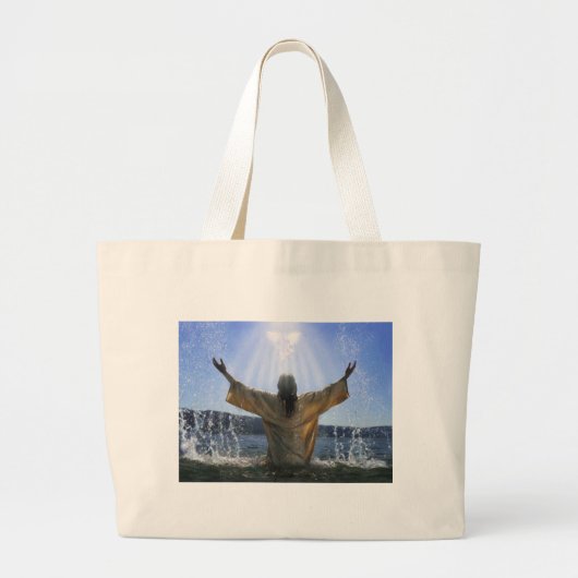 Jezus Baptisme Grote Tote Bag (Voorkant)