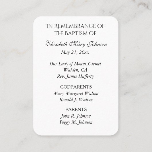 Jezus Baptisme Herdenking Religieuze Keepslag Plaa Plaatskaartje (Achterkant)