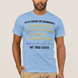 Jezus beantwoordt hun geloof – inspirerend Bijbelv T-shirt