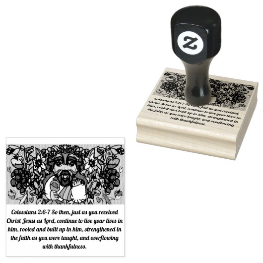 Jezus Bedankt Rubberstempel (Gestempeld)