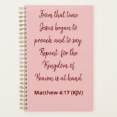 Jezus begon met preken - Bijbelse Verse Elegant Planner (Voorkant)