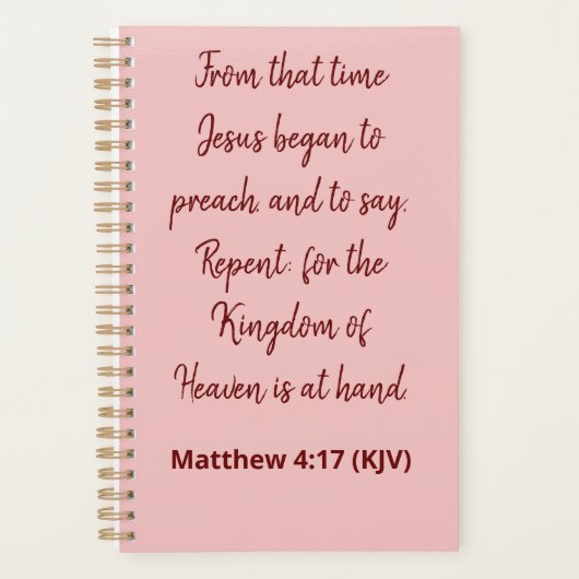 Jezus begon met preken - Bijbelse Verse Elegant Planner (Voorkant)