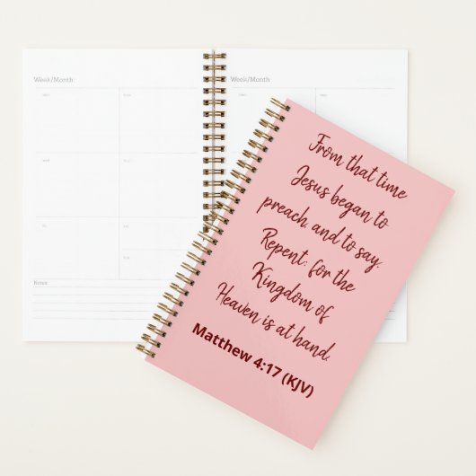 Jezus begon met preken - Bijbelse Verse Elegant Planner (Display)