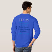 JEZUS begon te prediken - Blauw Modern Kerstmis T-shirt (Achterkant volledig)