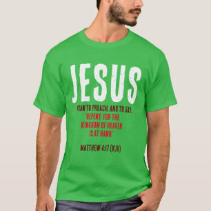 JEZUS begon te prediken. Kerstmis kleuren T-shirt