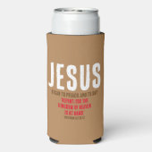 "JEZUS begon te prediken." Matteüs 4:17 - Chocolad Seltzer Blikjeskoeler (Seltzer Achterkant)