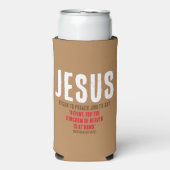 "JEZUS begon te prediken." Matteüs 4:17 - Chocolad Seltzer Blikjeskoeler (Seltzer Voorkant)