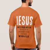 "JEZUS begon te prediken." Mt. 4:17 - 31 oktober T-shirt (Achterkant)