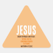 "JEZUS begon te prediken." Mt. 4:17 Thanksgiving d Sticker (Voorkant)