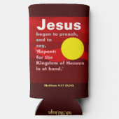 Jezus begon te preken. Matteüs 4:17 Zonsondergang Seltzer Blikjeskoeler (Achterkant)