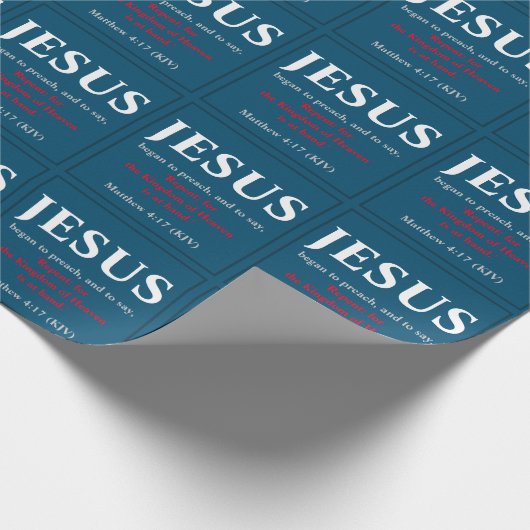 Jezus begon te preken. Matthew 4:17 Cadeaupapier (Hoek)