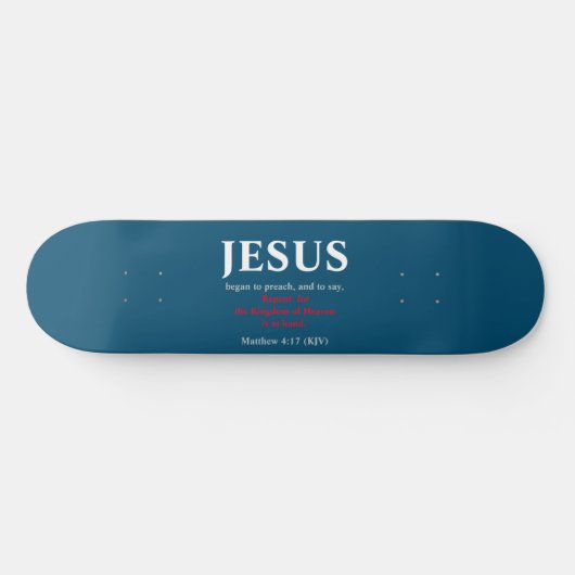 Jezus begon te preken. Matthew 4:17 Persoonlijk Skateboard (Horizontaal)