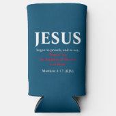 Jezus begon te preken. Matthew 4:17 Seltzer Blikjeskoeler (Voorkant)