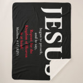 Jezus begon te preken. Matthew 4:17 Sherpa Deken (Voorkant)