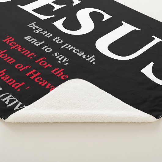 Jezus begon te preken. Matthew 4:17 Sherpa Deken (3/4)