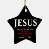 Jezus begon te preken. Matthew 4:17 Star Keramisch Ornament (Rechts)