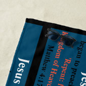 Jezus begon te preken. Matthew 4:17 Strandlaken (In situ)