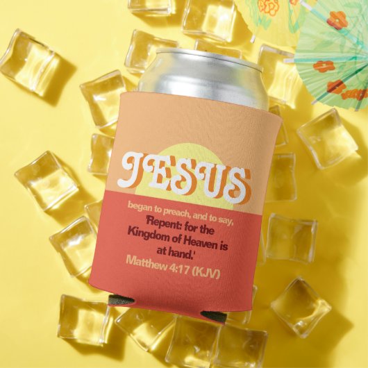 Jezus begon te preken. Mt. 4:17 Dag van de Arbeid Blikjeskoeler (Insitu Zomer)