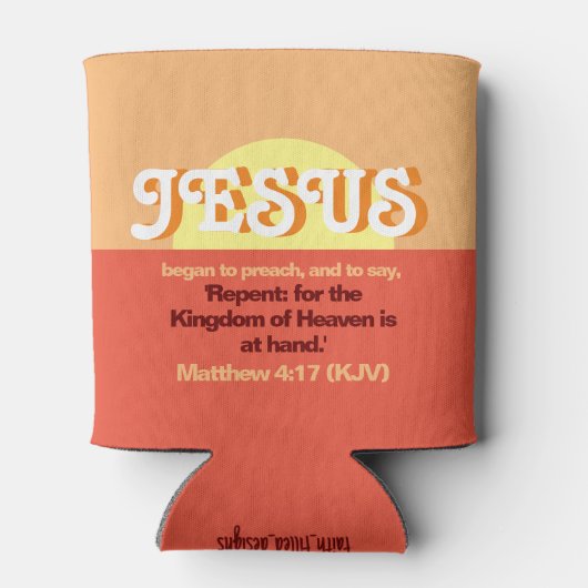 Jezus begon te preken. Mt. 4:17 Dag van de Arbeid Blikjeskoeler (Achterkant)