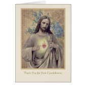 Jezus Begrafenis Sympathie Heilige Kaart Dank u (Voorkant)