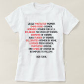 Jezus Beschermde Vrouwen Macht Jezus Lover T-shirt (Design voorkant)