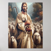 Jezus beschermt zijn geliefde schapen poster (Voorkant)