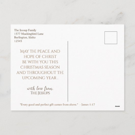 JEZUS BESTE CADEAU OOIT Kerstmis Geboorte Schrift Feestdagenkaart (Achterkant)