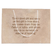 JEZUS BESTE CADEAU OOIT Kerstmis Schrift Cream Groot Cadeauzakje (Achterkant)