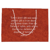 JEZUS BESTE CADEAU OOIT Kerstmis Schrift Rood Groot Cadeauzakje (Achterkant)