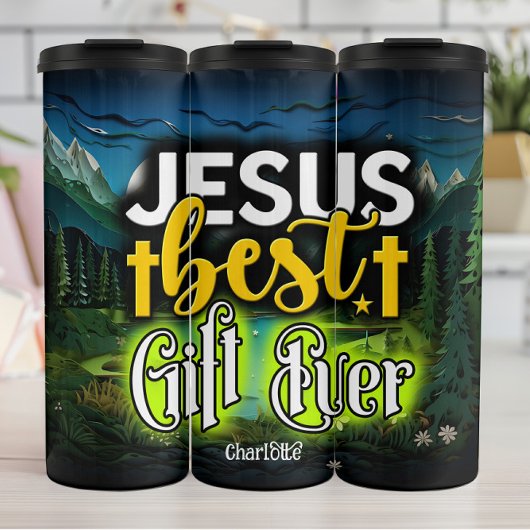Jezus: Beste geschenk ooit gloeiend Thermosbeker