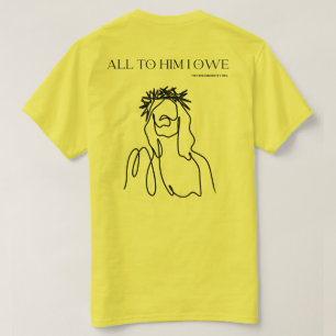Jezus betaalde alles, zwart T-shirt met print
